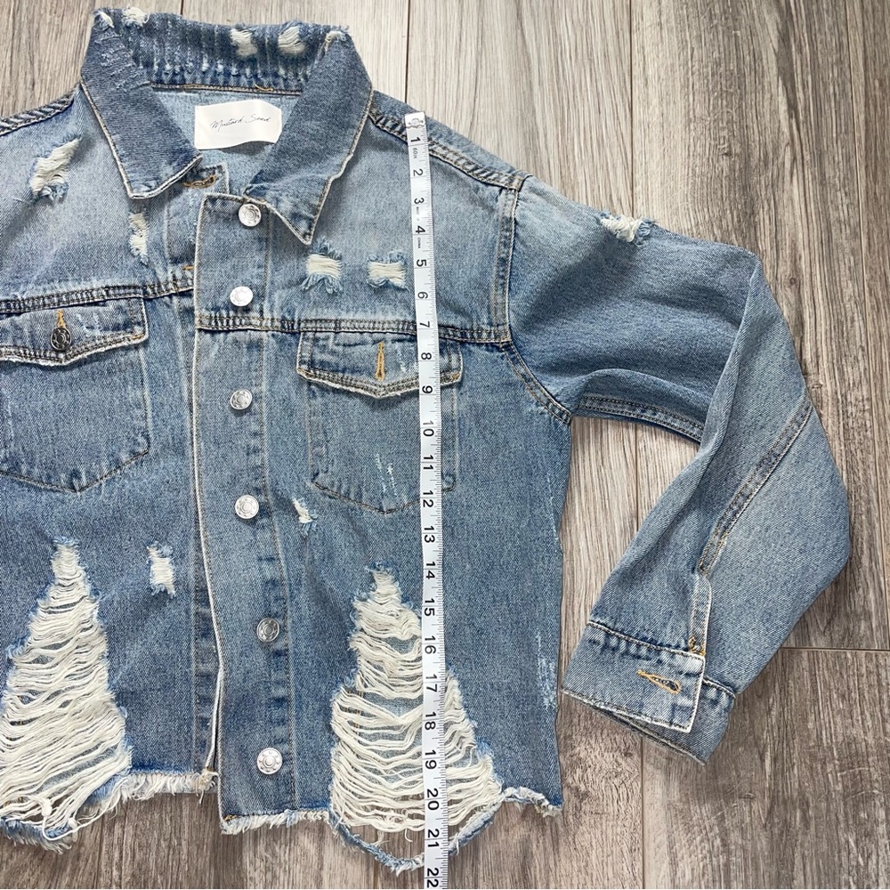 Mustard Seed Frayed Destroyed Jean Size Small Gem